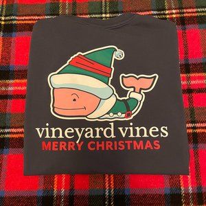 🎄 Vineyard Vines Christmas Elf Long Sleeve Tee Kid's Unisex Large 16